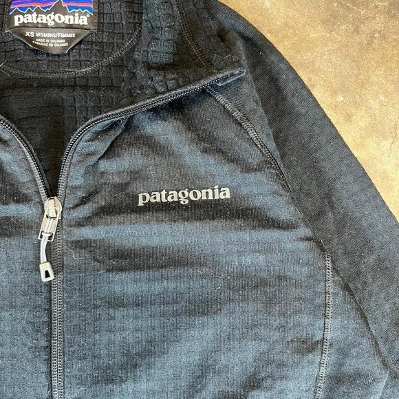 Patagonia R1 Full Zip Fleece Jacket Black Womens XS 40138 Polartec Power Grid - Picture 3 of 7